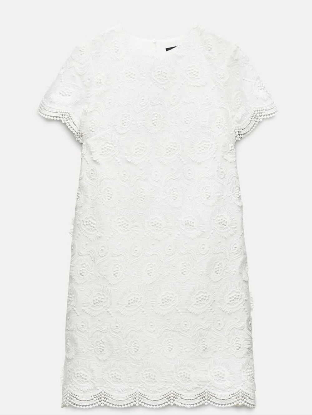 Zara Women's Fringed White Mini Dress Size XL